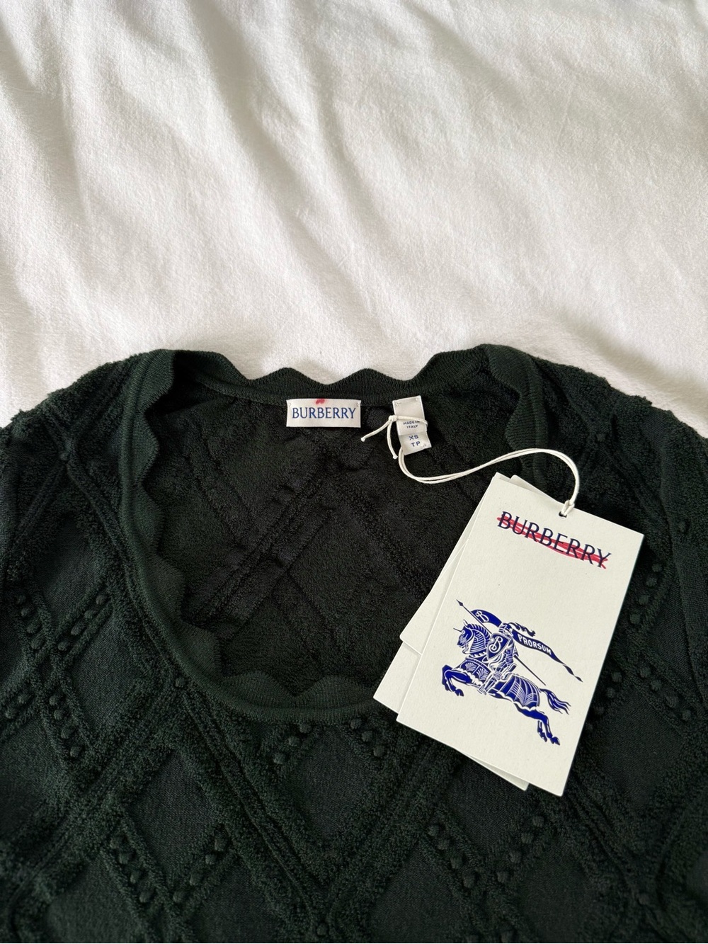 NWT Burberry Aran Wool Long-Sleeve Knitted Dress Size XS - Picture 10 of 15
